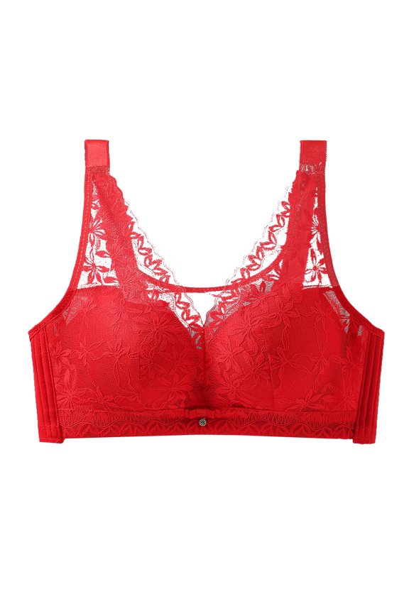 The New Smoothing Adjustment Wide Straps Gathered Collect Vice Breasts Large Breasts Show Small Large Size Large Cup Bra Female Wireless Bras for Women