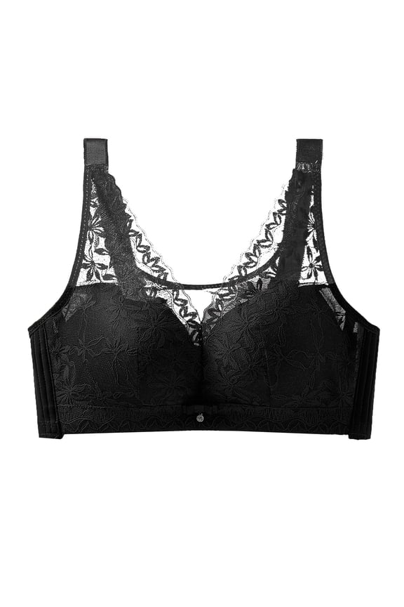 The New Smoothing Adjustment Wide Straps Gathered Collect Vice Breasts Large Breasts Show Small Large Size Large Cup Bra Female Wireless Bras for Women