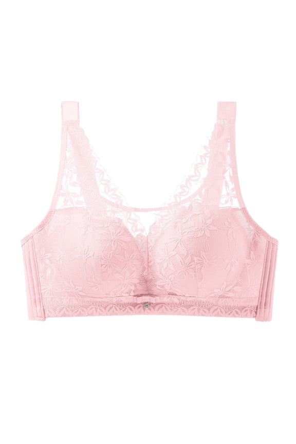 The New Smoothing Adjustment Wide Straps Gathered Collect Vice Breasts Large Breasts Show Small Large Size Large Cup Bra Female Wireless Bras for Women