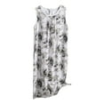 thumbnail image 1 of ZHENHONG Nightgowns for Women, Casual Round Neck Pattern Print Sleeveless Fly Floral Print Dress With Pocket Casual Long NightDress, Women's Sleepwear Beige, 1 of 3
