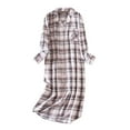 thumbnail image 1 of ZHENHONG Nightgowns for Women, Autumn And Winter Cotton Oversize Pajamas And Home Wear, Women's Sleepwear Gray, 1 of 2