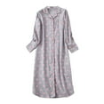 thumbnail image 1 of ZHENHONG Nightgowns for Women, Autumn And Winter Cotton Oversize Pajamas And Home Wear, Women's Sleepwear Gray, 1 of 2