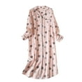 thumbnail image 1 of ZHENHONG Nightgowns for Women, Autumn And Winter Cotton Oversize Pajamas And Home Wear, Women's Sleepwear Pink, 1 of 2