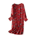 thumbnail image 1 of ZHENHONG Nightgowns for Women, Long Sleeve Cartoon Sleep Shirts Cute Pajama Dress Casual Loose Printed Sleepwear, Women's Sleepwear Pink, 1 of 2