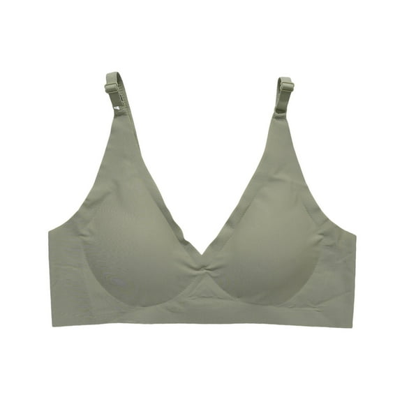 ZHENHONG Non Marking Jelly Soft Stripes Underwear Women Fixed Double Straps Back Four Of Buckles To Collect By Pass Anti Sagging Wireless Bras for Women