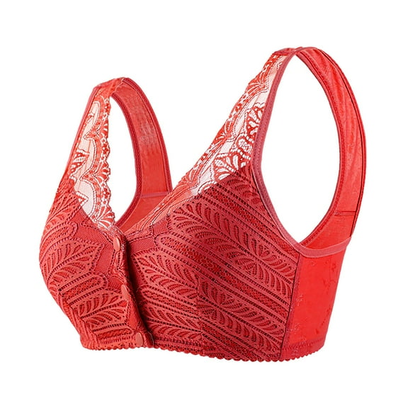 ZHENHONG Non Ring Tank Top Bra Lace Sports Underwear Plus Size Women's Gathered Bra Wireless Bras for Women