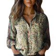 thumbnail image 1 of ZHENHONG Oversized Linen T Shirts, Women Cotton Shirt Printed Fashion Button Down Shirts Casual Tops Long Sleeve Blouse Going Out Tops, 1 of 3