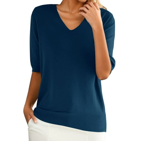 ZHENHONG Oversized Linen T Shirts, Women's Round Neck Short Sleeved Loose T Shirt With A Knit Bottom Short Top Going Out Tops