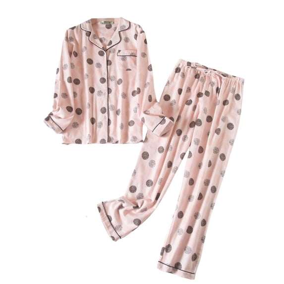 ZHENHONG Pajamas for Women, Flannel Pajamas Set Brushed Cotton Button Tops Pants Sleepwear Set Cozy Warm Winter Loungewear, Women's Sleepwear Blue