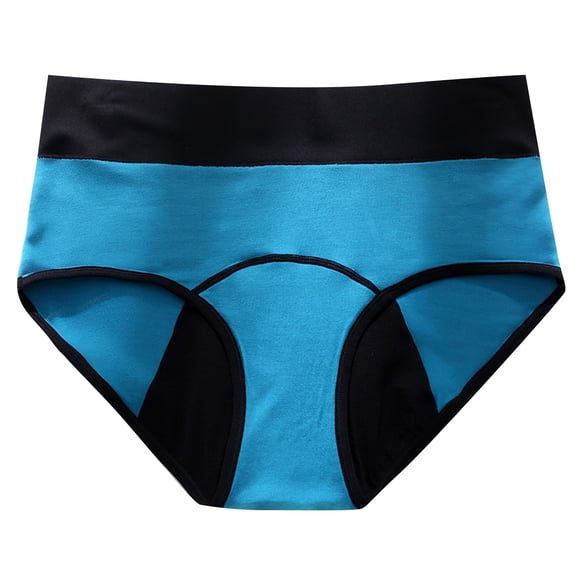ZHENHONG Period Underwear for Women Color Blocking High Waisted Breathable Physiological Underwear