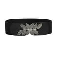 thumbnail image 1 of ZHENHONG Sash Belt for Women Fashion Wide Waistband Elastic Stretch Dress Belt with Unique Decorative Buckle Women's Accessories Belt Black, 1 of 3