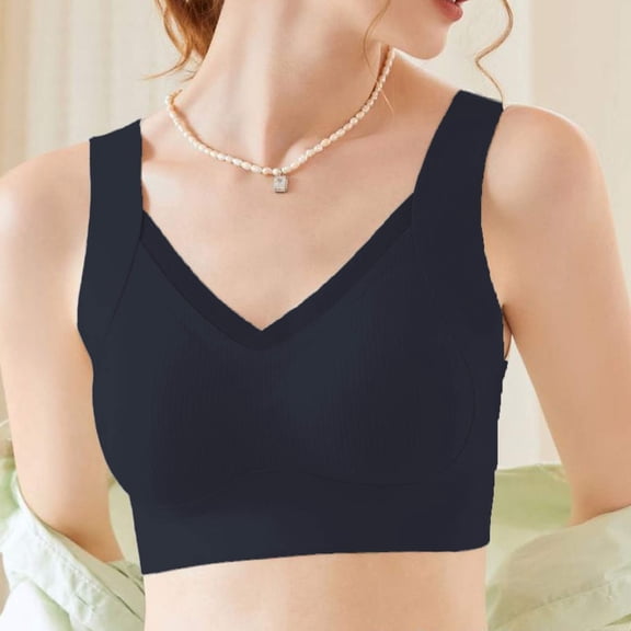 ZHENHONG Seamless Anti Warm Muscle Lifting Mesh Underwear Women's No Rim Adjustable Soft Support Comfortable Beautiful Back Bra Wireless Bras for Women