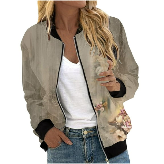 ZHENHONG Shacket Jackets for Women, Women Autumn Fashion Leisure Square Thin Pocket Jacket Blouse Coat Baseball TopJackets for Women