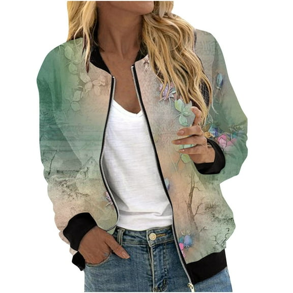 ZHENHONG Shacket Jackets for Women, Women Autumn Fashion Leisure Square Thin Pocket Jacket Blouse Coat Baseball TopJackets for Women