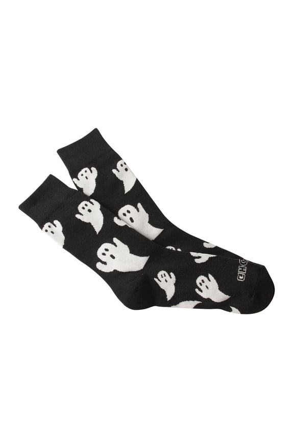Socks for Women, Ghost Print Crew Cotton Socks Fairy Dark Academia Socks Pattern Halloween Accessories, Halloween Costumes Black