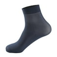 thumbnail image 1 of ZHENHONG Stockings for Men Spring And Summer Striped Men's Silk Stockings Thin Breathable And Odor Proof Mid Tube Socks Silky Ice Silk Men's Socks, 1 of 3