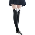 thumbnail image 1 of ZHENHONG Stockings for Women Velvet Lady Spring And Autumn White Stockings Bow Sexy Knee Socks Sexy Stocking, 1 of 4