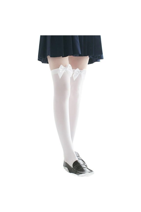 Stockings for Women Velvet Lady Spring And Autumn White Stockings Bow Sexy Knee Socks Sexy Stocking
