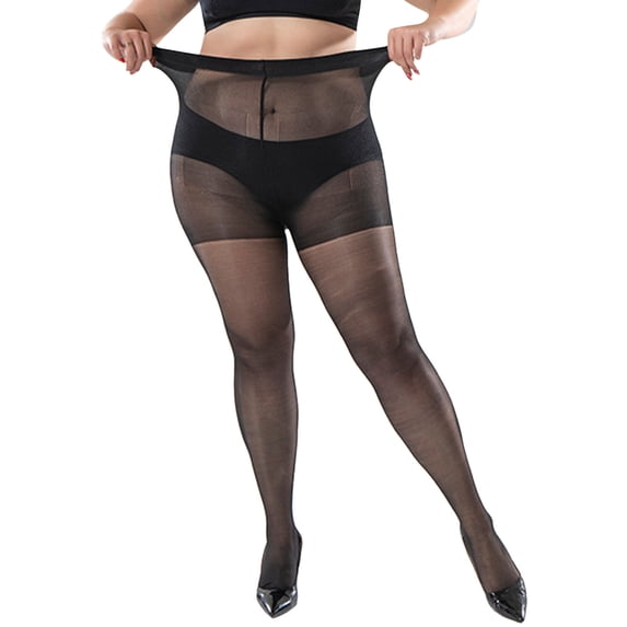 ZHENHONG Stockings for Women Women Control Top Pantyhose With Run Light Support Legs Sheer Tights Extra Fat Stockings Pantyhose Plus Pantyhose