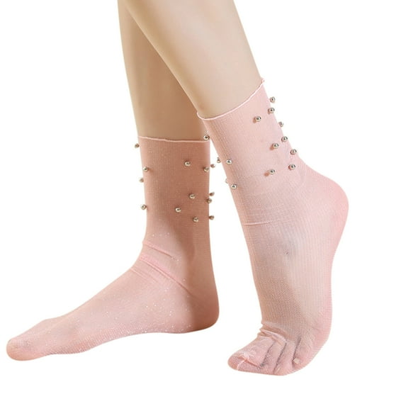 ZHENHONG Stockings for Women Women's Sexy Fashion Silk Stockings Socks Breathable Lace Socks Solid Color Socks