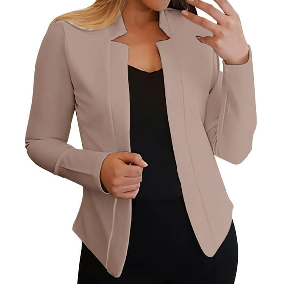 ZHENHONG Suit Jacket for Women, Autumn and Winter Versatile Long Sleeve Gifted Casual Suit Jacket Commuting Workplace Slim Suit Jacket JacketJackets for Women