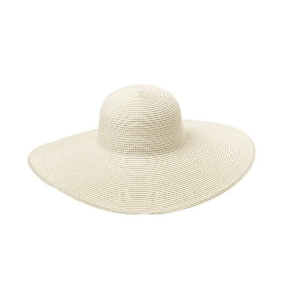 ZHENHONG Sun Hats for Women Summer Solid Color Fashion Rhinestone14cm Oversized Sun Hat Ladies Beach Hat Travel Foldable Hats