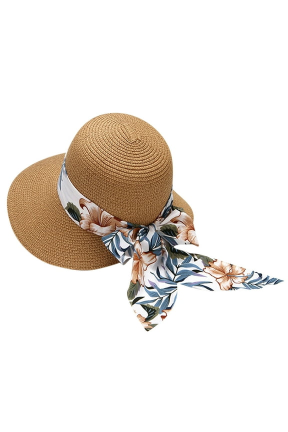 Sun Hats for Women Summer Wide Straw Hat Beach Foldable Floppy Roll Up Protection Cap UPF 5 0+ Caps Summer Hat