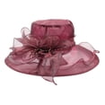 thumbnail image 1 of ZHENHONG Sun Hats for Women Women's Organza Church Kentucky Derby Fascinator Bridal Tea Party Wedding Hats, 1 of 2