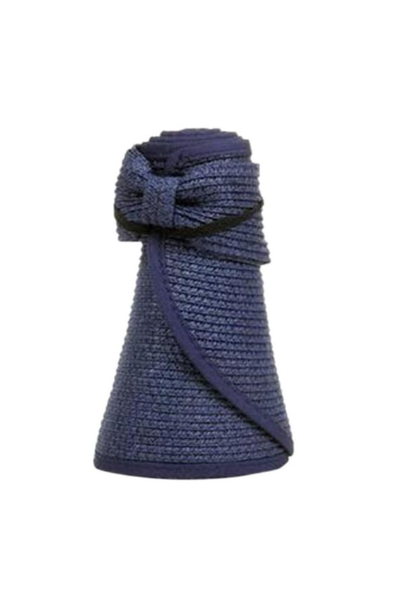 Sun Hats for Women Women's Summer Foldable Straw Sun Visor w/Cute Bowtie Hats