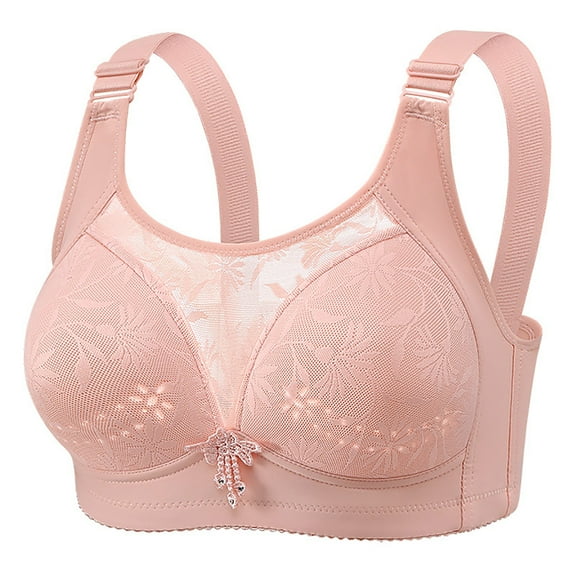 ZHENHONG The New Large Size Thin Of Anti Wandering Gathered Comfortable Underwear Bra without Ring Spring and Summer Ladies Wireless Bras for Women