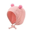 thumbnail image 1 of ZHENHONG Turbans for Girls and Boys Baby Cute Warm Ear Protection Skull Caps Casual Solid Color Headwear Pink, 1 of 4