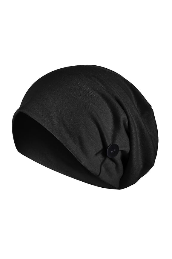Turbans for Women Detachable Button Women Ruched Solid Muslim Cap Hat Beanie Wrap Scarf Cap Turban Head Wraps