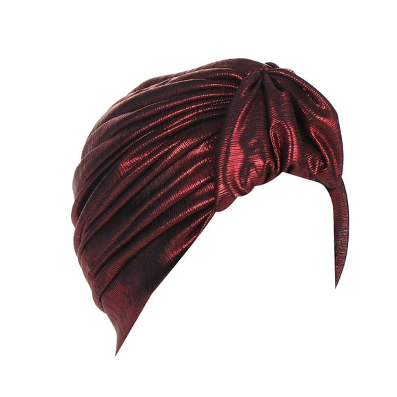 ZHENHONG Turbans for Women Fashion Elastic Solid Color Comfortable Head Wrap Hat Casual Headwear Wine