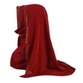 thumbnail image 1 of ZHENHONG Turbans for Women Glitters Chiffon Muslim Hijab Hat Shawl Headwrap Casual Solid Color Headwear Wine Red, 1 of 2