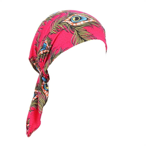 ZHENHONG Turbans for Women Women's Casual Floral Printed Head Hat Cap Headwear Muslim Turban Cap Turban Head Wraps