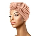 thumbnail image 1 of ZHENHONG Turbans for Women Womens Large Elastic Solid Comfort Flat Hat Monochrome Fashion Knitted Hat For Women Turban Head Wraps, 1 of 2