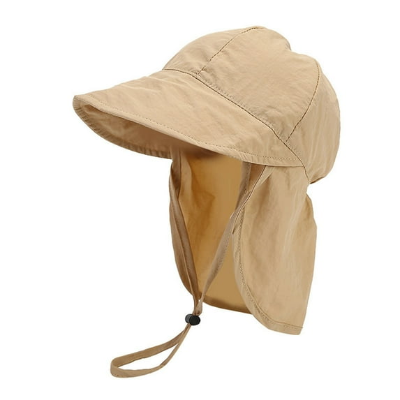 ZHENHONG Visor Hats for Girls Baby Summer Thin Solid Color Quick-Dry Outdoor Sun Hat Casual Headwear Khaki