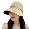 thumbnail image 1 of ZHENHONG Visor Hats for Women Beach Summer Sun Hat For Casual Everyday Wear Or Outdoors Casual Solid Color Headwear Khaki, 1 of 4