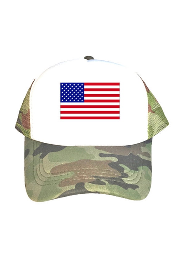 Visor Hats for Women USA Flag Adjustable Hat Size Strapback Breathable Trucker Caps Casual Peak Hat Sun Visor