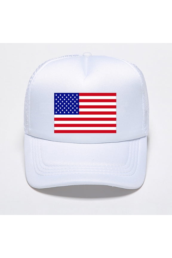 Visor Hats for Women USA Flag Adjustable Hat Size Strapback Breathable Trucker Caps Casual Peak Hat Sun Visor