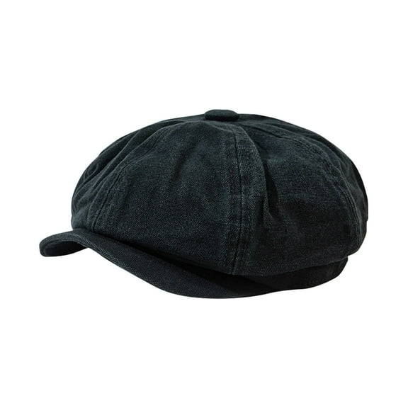 ZHENHONG Visor Hats for Women Unisex 8 Panel Denim Newsboy Cap Boy Fiddler Cabbie Artist Painter Flat Beret Hat Sun Visor