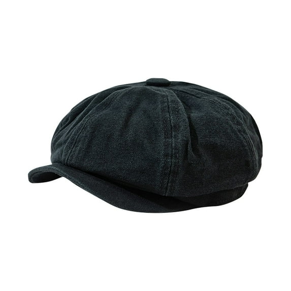 ZHENHONG Visor Hats for Women Unisex 8 Panel Denim Newsboy Cap Boy Fiddler Cabbie Artist Painter Flat Beret Hat Sun Visor
