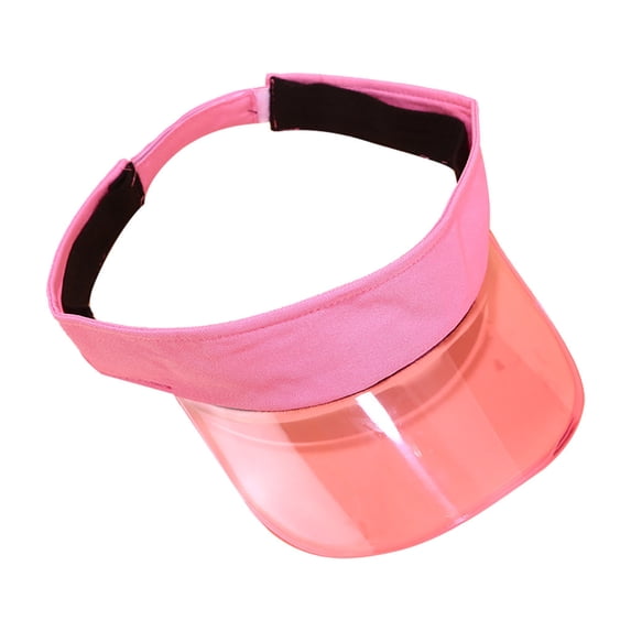 ZHENHONG Visor Hats for Women and Men Outdoor Adjustable Summer Sunscreen Empty Top Visor Hat Casual Solid Headwear Pink