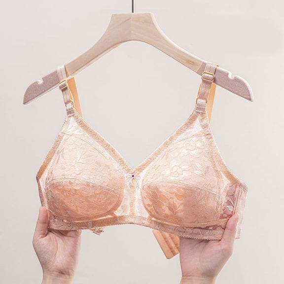 ZHENHONG Wireless Bras with Support and Lace Full Coverage Daily Bra Everyday Comfort Bralette Wireless Bras for Women