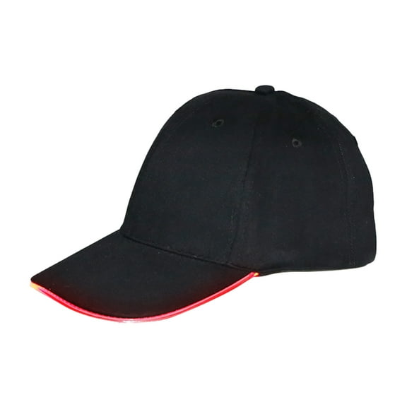 ZHENHONG Womens Baseball Caps LED Luminous Outdoor Mountaineering Sunscreen Sport Hat Casual Plain Visor Hat Black 1