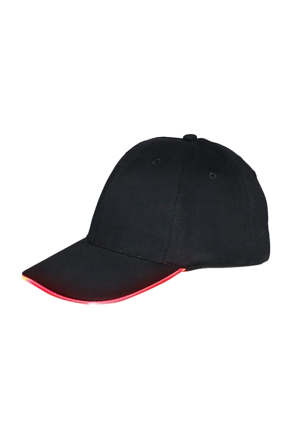 Womens Baseball Caps LED Luminous Outdoor Mountaineering Sunscreen Sport Hat Casual Plain Visor Hat Black 1