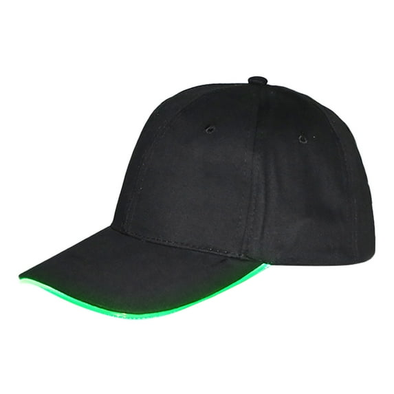 ZHENHONG Womens Baseball Caps LED Luminous Outdoor Mountaineering Sunscreen Sport Hat Casual Plain Visor Hat Black 2
