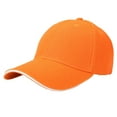 thumbnail image 1 of ZHENHONG Womens Baseball Caps Sandwich Hairy Green Baseball Cap Tourism Group Sunscreen Hat Cozy Solid Visor Hat Orange, 1 of 3