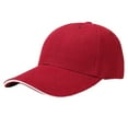 thumbnail image 1 of ZHENHONG Womens Baseball Caps Sandwich Hairy Green Baseball Cap Tourism Group Sunscreen Hat Cozy Solid Visor Hat Red, 1 of 3