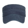 thumbnail image 1 of ZHENHONG Womens Baseball Caps Washed Cotton Military Cadet Unique Design Vintage Flat Top Cap Trucker Hat, 1 of 4